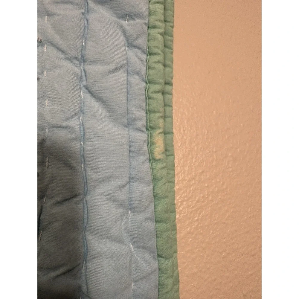 Pottery Barn Teen Dottie Standard Pillow Shams Set Of 2 Polkadot Green Blue Mod